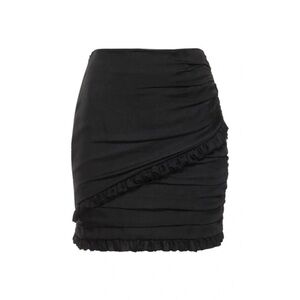 Magda Butrym Reims Silk Skirt in Black - sz FR 34